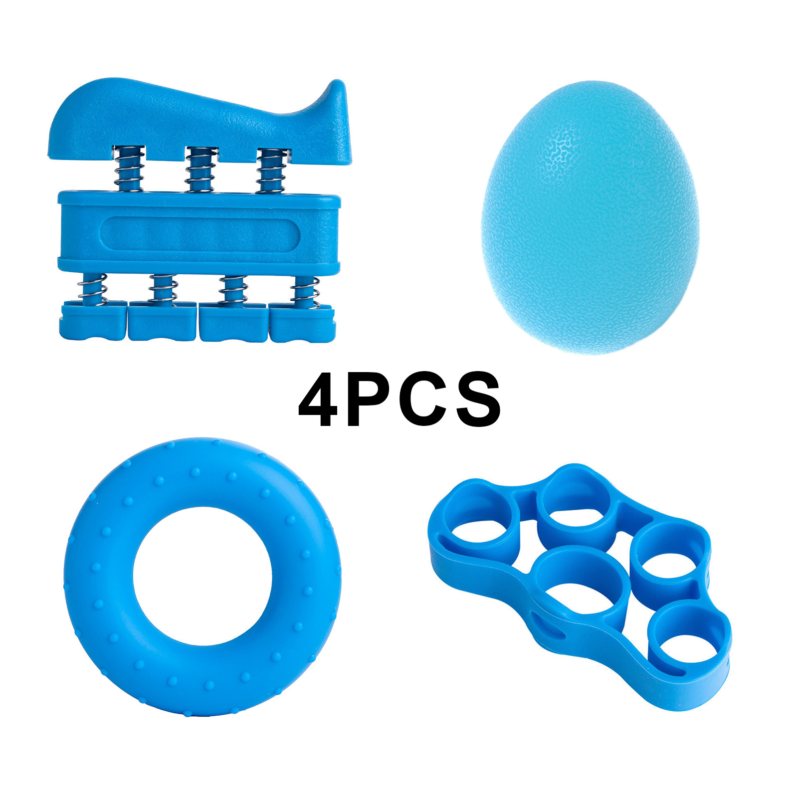 Silicone de cinco dedos entrenador de dedos de entrenamiento de agarre huevo bola de agarre anillo de cinco dedos teclas de rehabilitación conjunto de agarre de fuerza