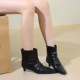 2887-2 children's pointed, slender heel retro lazy style pleated fashion pile boots French short tube fashionable short boots