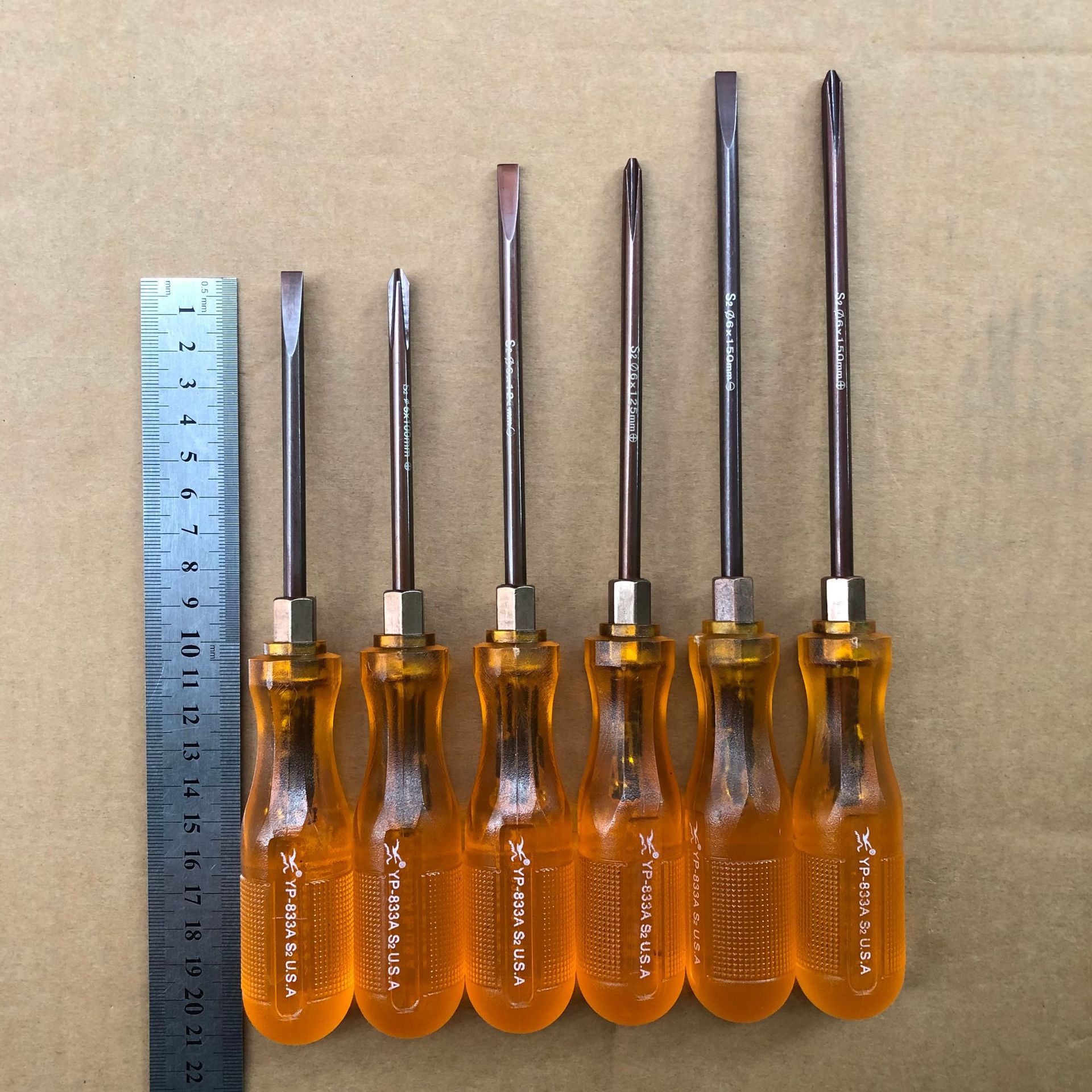 UU. importado S2 destornillador solo destornillador cruz de una sola palabra endurecido cuchillo cabeza fuerte a prueba de aceite magnético durable