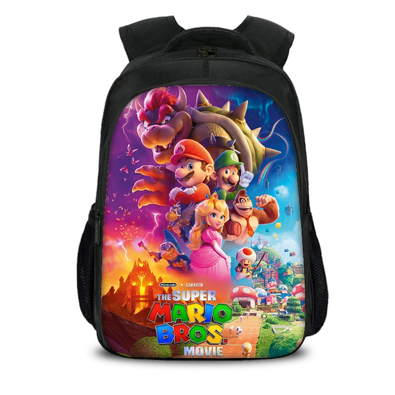 Рюкзак Super Mario Brothers Маріо Игровой проходной для учащихся начальной и средней школы 40 см двуслойные школьные сумки