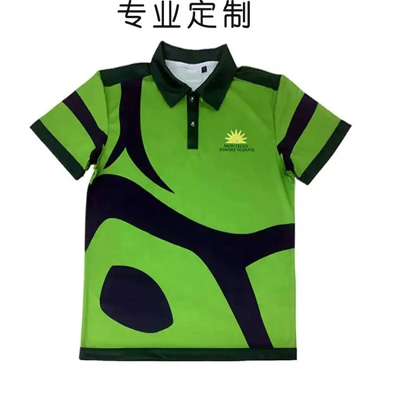 Индивидуальные европейские и американские спортивные влагоотводящие и быстросохнущие полноцветные сублимационные рубашки-поло с короткими рукавами и лацканами, рекламные рубашки, рабочая одежда