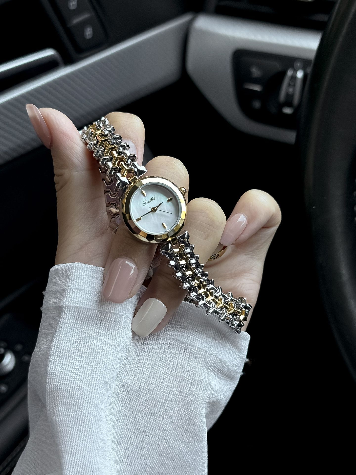 Pointer Display Type Jewelry Buckle Buckle Style Retro Color Block Solid Color Jewelry Buckle Quartz Watch Women's Watches