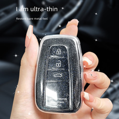 適用豐田鑰匙包卡羅拉凱美瑞雷凌銳志漢蘭達RAV4榮放車透明鑰匙套