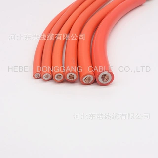 河北厂家加工定制PVC内白外橙电焊机电缆 焊把线 电瓶搭火线YH50