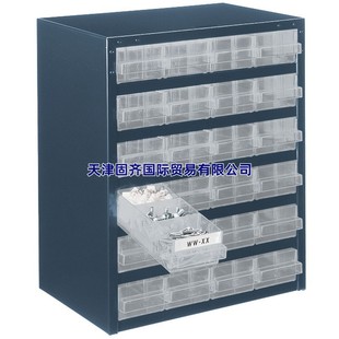 Raaco137577 Blue parts cabinet steel frame 24 drawers 255mm deep x435mm high x357mm wide
