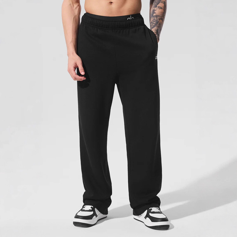 Al Yoga 3D Logo Sports Pants Fleece-Lined Loose Casual Sweatpants Windproof Warm Straight-Leg Long Pants Al Yoga 3D Logo Sports Pants Fleece-Lined Loose Casual Sweatpants Windproof Warm Straight-Leg Long Pants