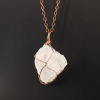 Tiktok live hot sale irregular natural crystal amethyst rough pendant handmade silk net pocket necklace N652