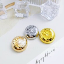 爆款金属钮扣女装时尚滴油花朵蘑菇手缝扣精美小香风欧美纽扣饰品