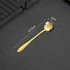 Dessert spoon stainless steel, coffee mixing stick, flowered