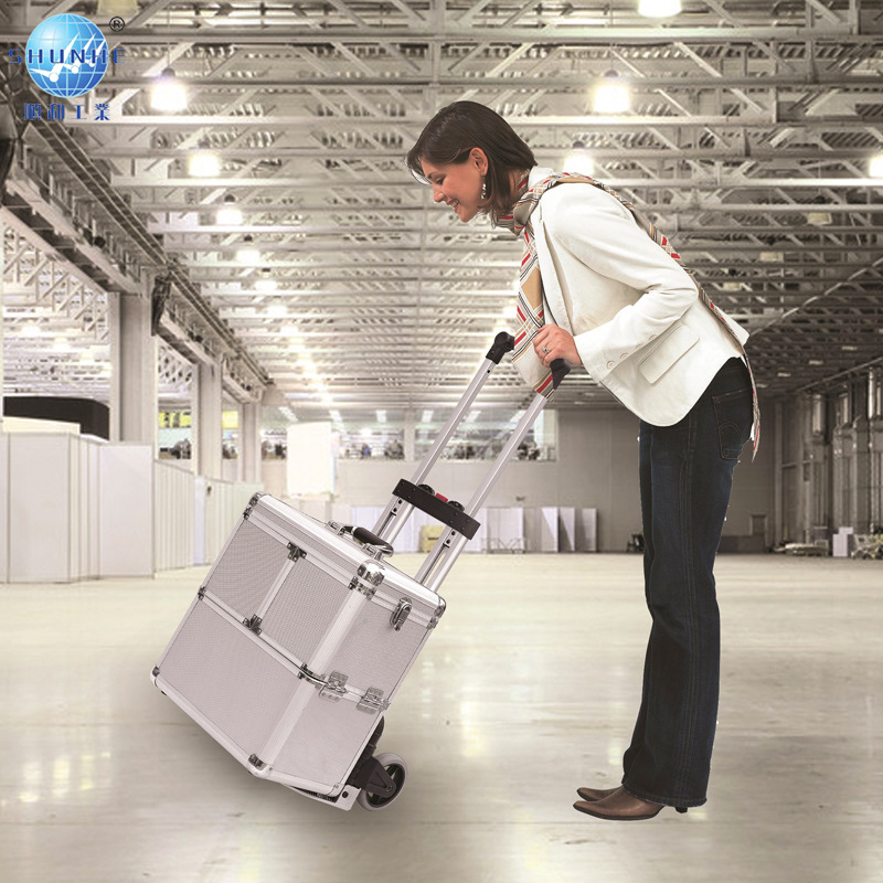 Folding wagon small cart portable camping trailer travel cart pull-along cart shopping cart cargo cart hand-pushed cart