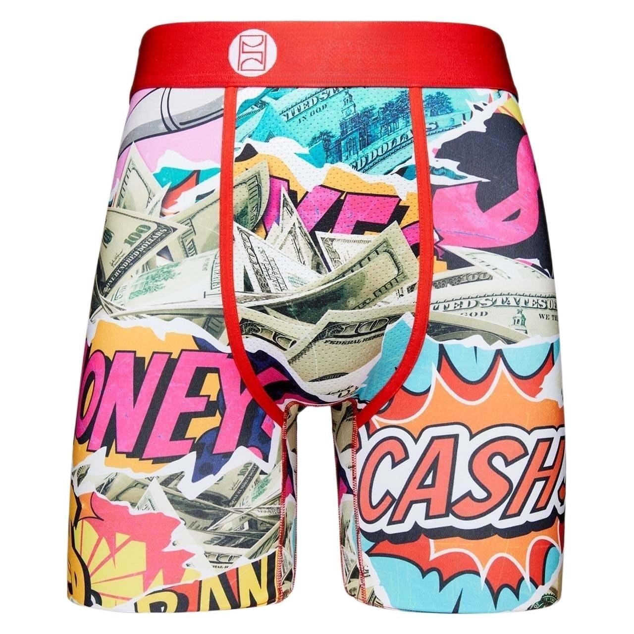 Marca de moda PSD seda de hielo pantalones cortos de poliéster pantalones de playa estampados anime deportes cómodos correr bóxer calzoncillos para hombres