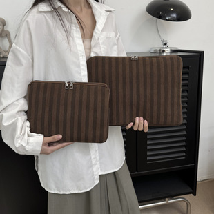 14inch Notebook Shockproof Computer Bag Korean Style Small Fresh Plaid Portable Liner Bag 11inch Tablet iPad Bag