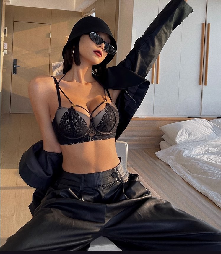 2023 Nuova biancheria intima sexy in pizzo con cinturino grande per il braccialetto in acciaio con raccolta di piccoli petto da donna per evitare cedimenti e avvolgimento_voghion.com