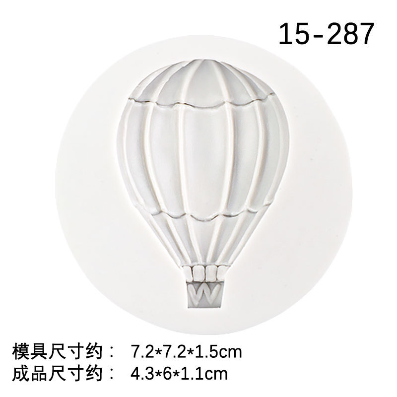 Dibujos Animados globo de aire caliente molde silicona DIY hecho a mano chocolate fondant cake decoración hornear arcilla epoxi
