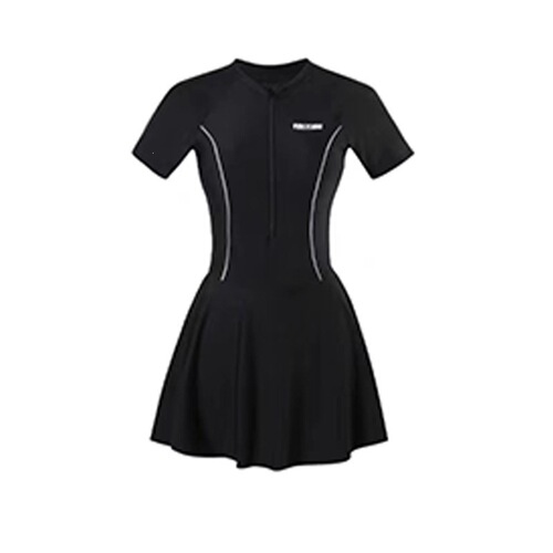 Plus size swimsuit for women, sports one-piece, simple, slightly fat girl, conservatively covers the flesh, belly, looks slim, quick-drying hot spring woman