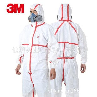 3M4565 conjoined hooded dustproof spray paint work breathable rubber strip protective clothing