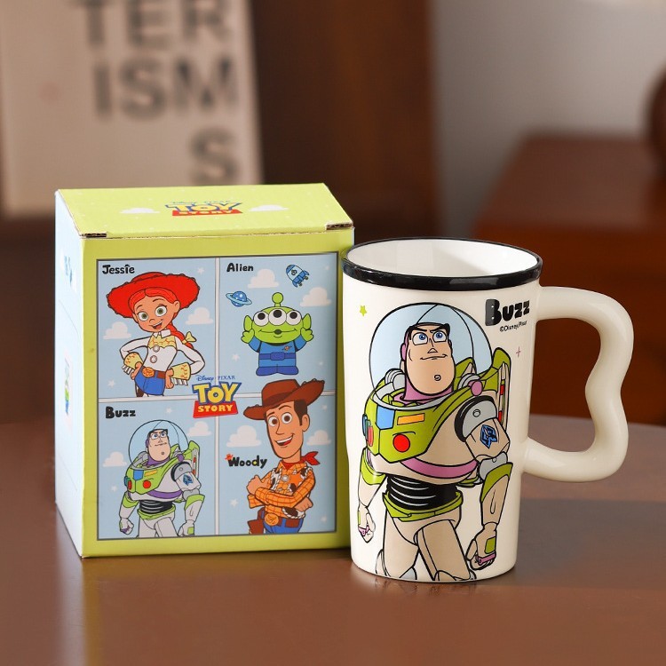 Tazas de Toy Story de gran capacidad de tazas de cerámica nuevas caricaturas de alto valor de pareja tazas de agua de oficina
