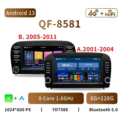 Universal Android Car Navigation with, DVD Navigation - qf8581-android-13-8-core-6g128g-type-a-2001-2004-7inch