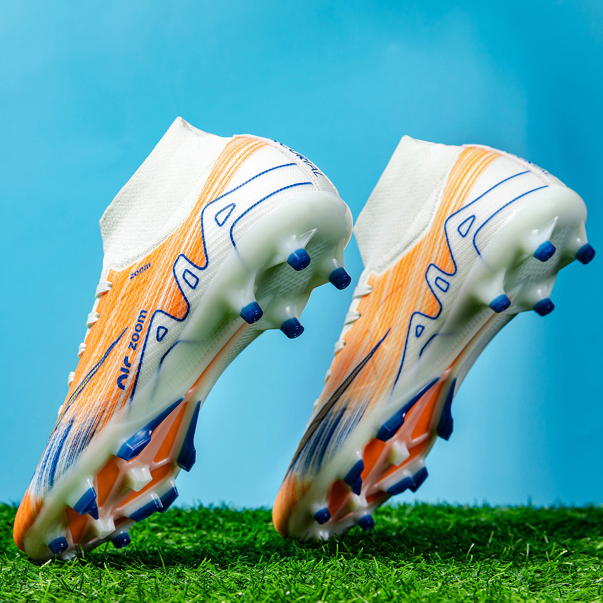 Nuevos zapatos de fútbol de entrenamiento al aire libre para niños transfronterizos, zapatos de fútbol de clavos