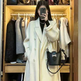 加厚呢子大衣女2025年新款毛呢外套秋冬季韩系小个子高级感赫本风