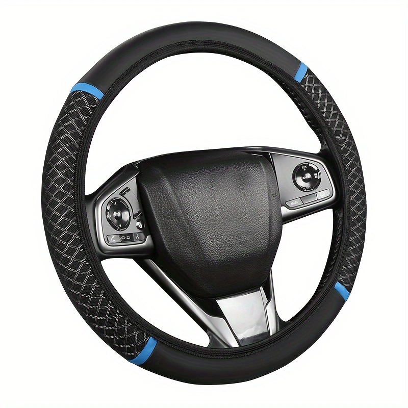 Car Summer Ice-Feel Steering Wheel Cover, Anti-Slip Ice Silk Handlebar Cover, Universal for All Seasons, Anti-Slip and Sweat-Absorbent, Cross-Border Supply
