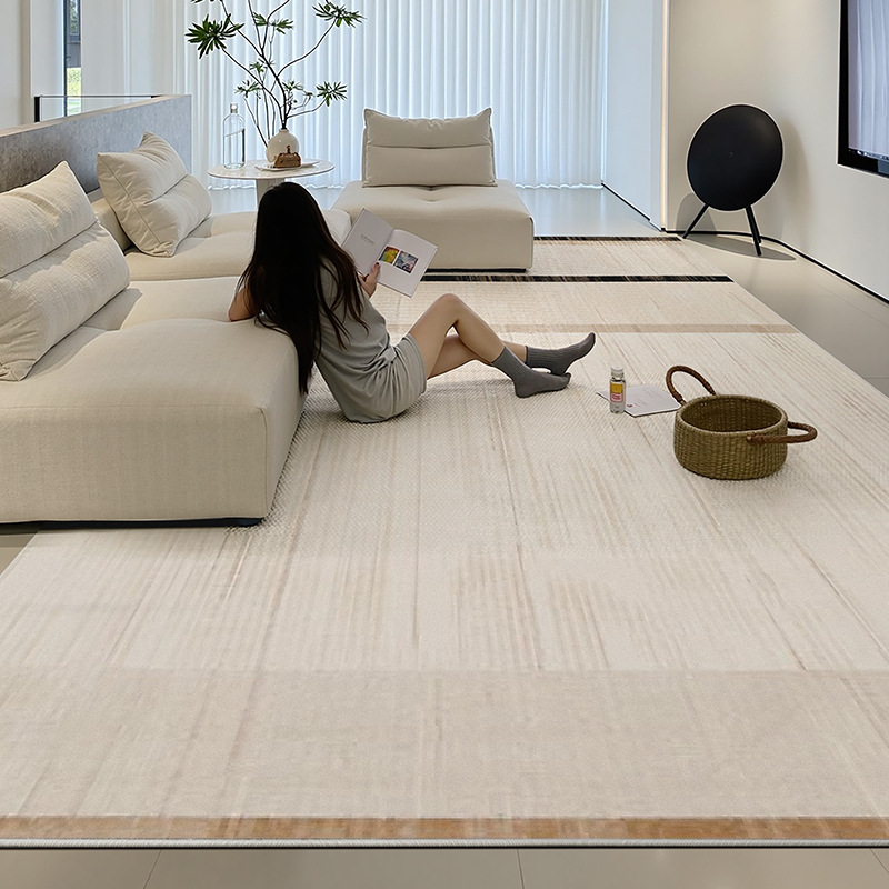 Alfombra muy simple de estilo japonés, impermeable, antideslizante y antiincrustante, viento INS, sofá sin lavado, cojín de dormitorio personalizado