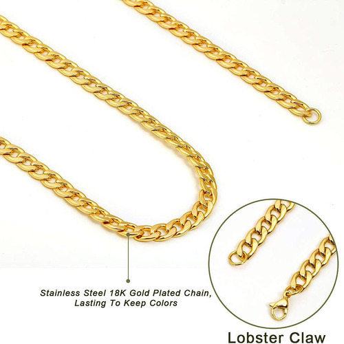 Minimalist NK Titanium Steel Men's Necklace, Link Chain Stainless Steel Korean Style Accessory, Rugged and Dominant Chain Wholesale