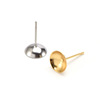 Golden earrings from pearl, accessory, wholesale, 3-10mm