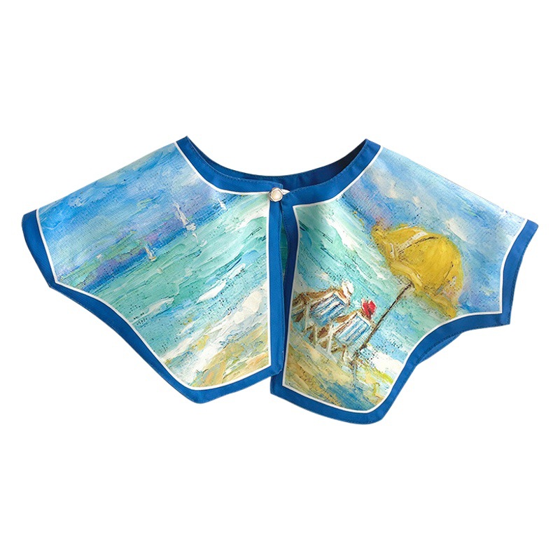 Nuevo chal protector solar de verano de las mujeres al aire libre con aire acondicionado decoración de la habitación chaleco de protección del cuello pequeña bufanda falsa bufanda anudada