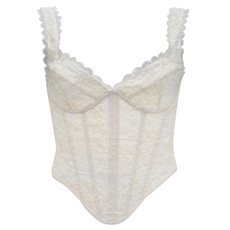 Europa y los Estados Unidos transfronterizos nuevos hot chick puro deseo de viento sexy encaje chaqueta de hueso temperamento sexy corsé