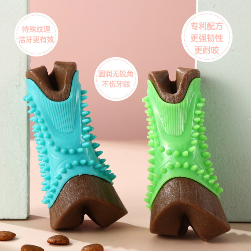 Cross-border new pet toys sawdust dog toys chew-resistant dog molar sticks to clean mouth dog toys