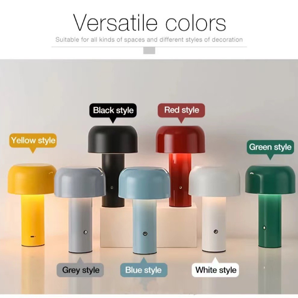 Cross-border Mushroom Lamp Nordic Decor Small Mushroom Table Lamp Designer Style Hotel Bedroom Bedside Simple Night Light