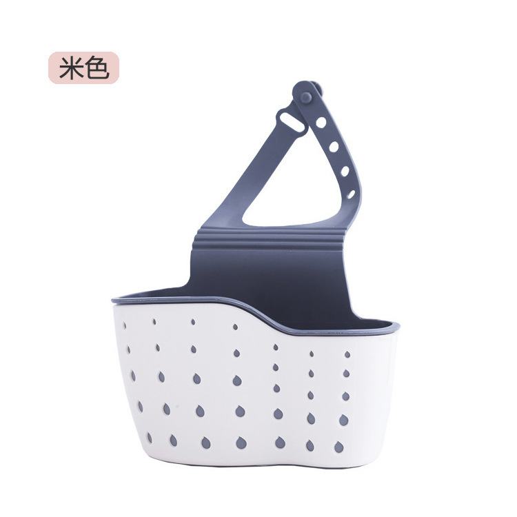 Cesta de drenaje de doble capa de fregadero bolsa colgante de grifo lavavajillas esponja de almacenamiento de estante de cocina piscina sin agujeros perforación cesta colgante