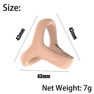 Soft rubber triangle sperm lock ring men's root Triple Beam crystal ring delayed flirting adult sex products