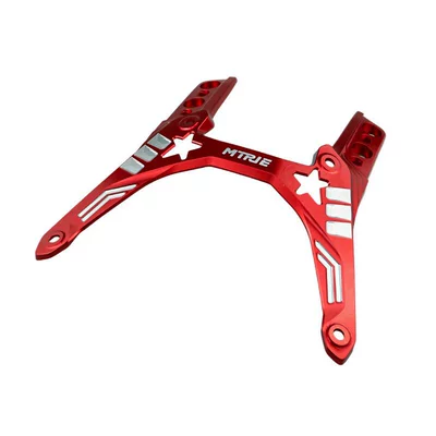 Suitable for Yamaha 25 Models Xmax300 Modified Integrated Front Windshield Aluminum Alloy Bracket Made of 6061 Material (Motorcycle front windshield) - red