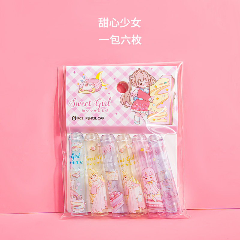 Nuevo cerezo colgante tapa de lápiz mariposa tapa de lápiz creativo alumno de la escuela primaria cubierta de lápiz de cristal jardín de infantes