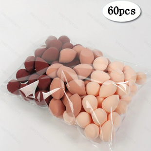 Cross-Border Pack of 60 Mini Makeup Sponges, Cosmetic Sponge, Powder Puff, Water Drop Shape, Angled Cut