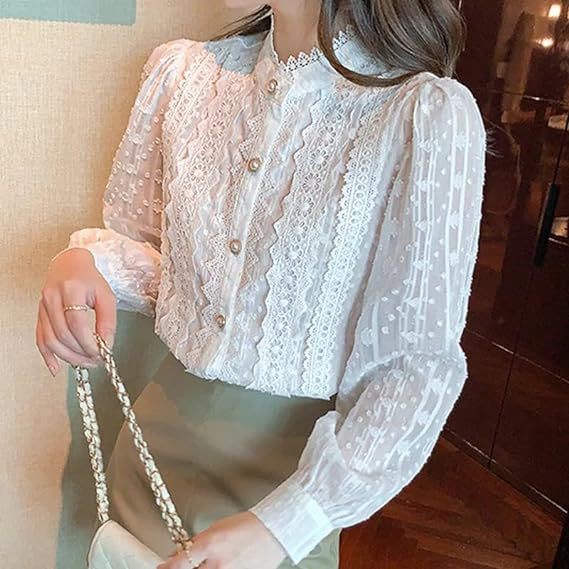 Elegant Lace Women's Shirt - Image 2