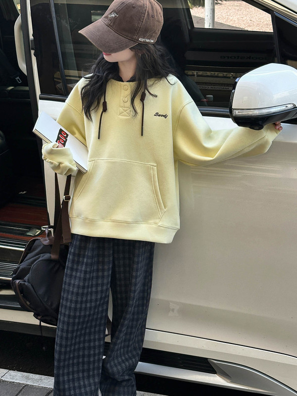 女童卫衣春秋2025新款儿童秋款超好看衣服女大童秋装宽松连帽上衣|undefined