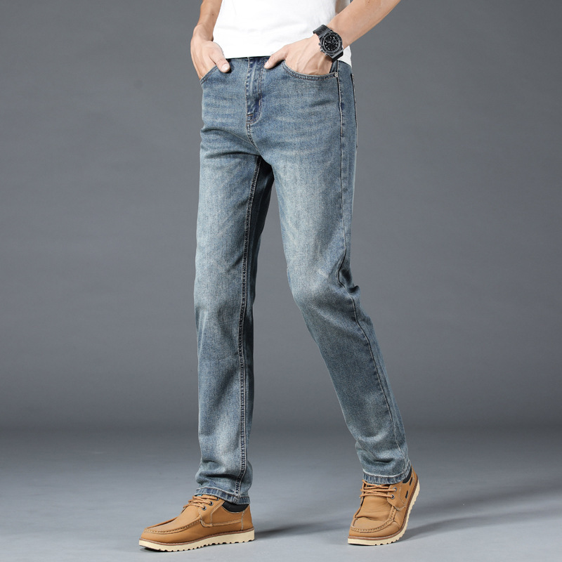 Ligne de pantalons pour hommes Light Luxury Cow Goods Original Jeans_voghion.com