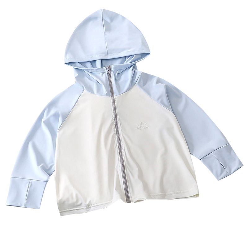 Ropa de protección solar de seda de hielo de nuevo estilo de verano para niños, niños y niñas, chaquetas resistentes a los rayos UV transpirables, ropa para bebés image 6