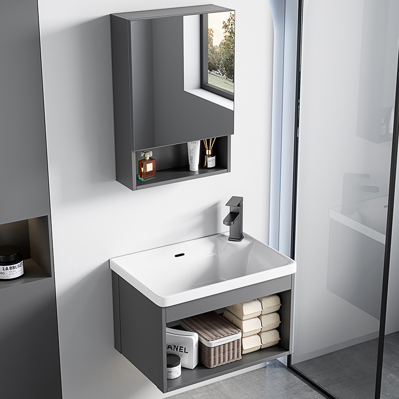 Lavabo de pared simple, pequeño apartamento, cerámica doméstica, lavabo integrado, armario, baño, piscina