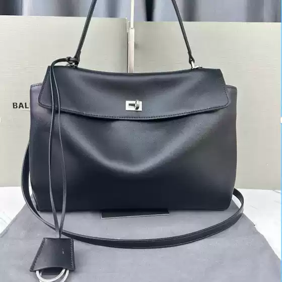 B家 Genuine Leather Rodeo Bag Slouchy Shoulder Bag Crossbody Commuter Tote Handbag Large Silhouette Women's Bag