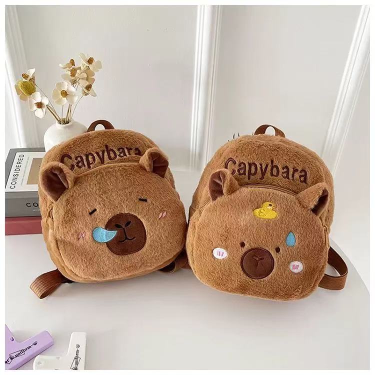 Japanese-style Katto Capibara children's schoolbags, plush toys, backpacks, cute dolls, claw machine figurines, gifts undefined