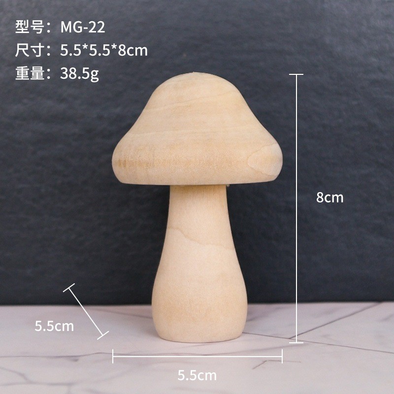 Nuevo producto bricolaje pintado a mano madera embrión fruta árbol de Navidad campana hongo casa se puede colorear regalo de vacaciones preescolar