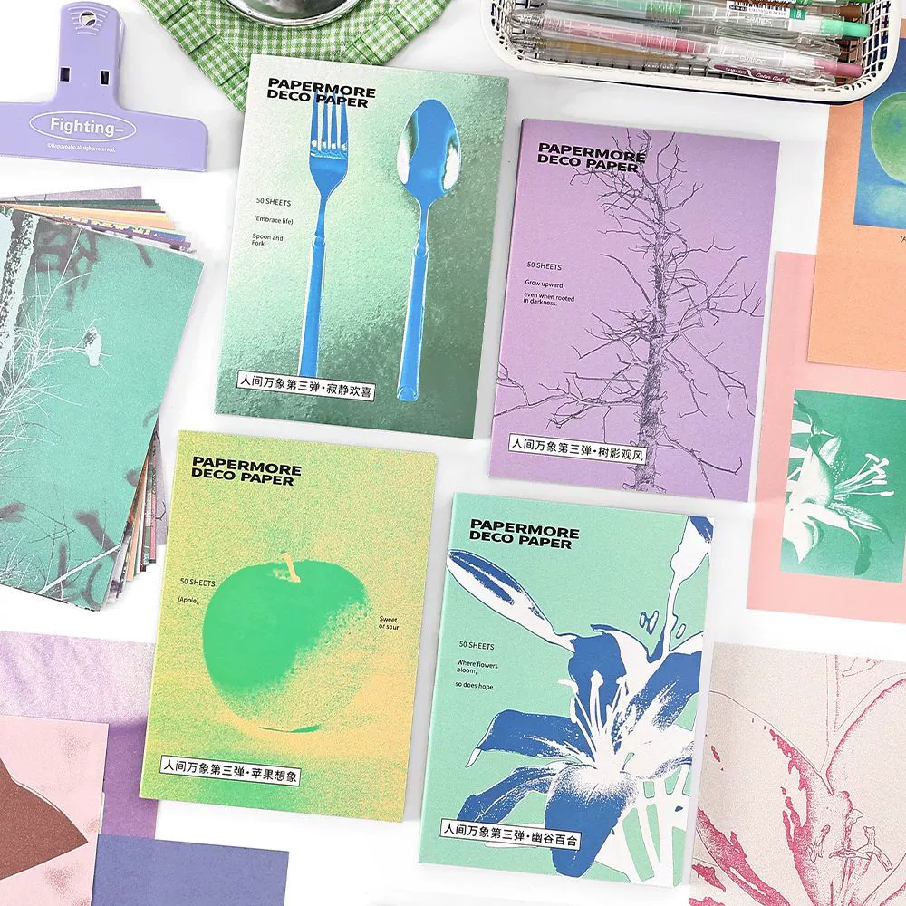 Блокнот PaperMore, серия «Все в мире», трехстраничный, в стиле ins, с отрывными листами для студентов.