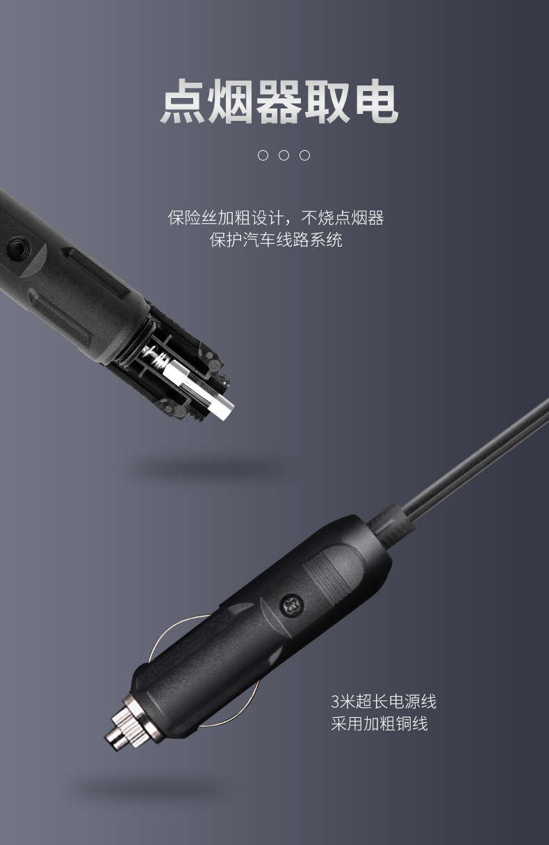 Car air pump, electric tire inflator, portable for small cars, high-power, high-pressure, dual-cylinder, for vehicle use