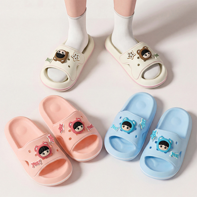 New Summer Women's Slippers: Non-Slip, Soft Sole, Breathable, Cartoon Anime, Versatile, Korean Top Quality Style, Comfortable Beach_voghion.com