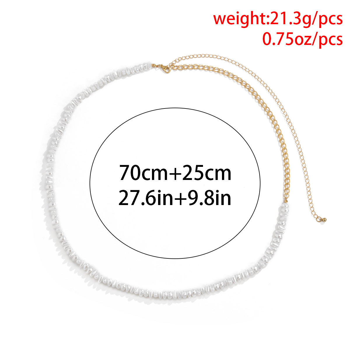 Baroque Irregular Corn Kernel Imitation Pearl Waist Chain Wholesale Nihaojewelry display picture 7