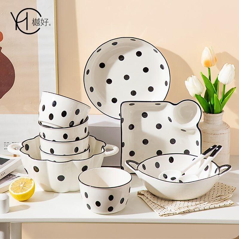 Dinnerware Set for One Person, Household Tableware, Rice Bowl, Ceramic Noodle Bowl, Soup Bowl, Dish Plate, Baking Dish, Fruit Bowl Dinnerware Set for One Person, Household Tableware, Rice Bowl, Ceramic Noodle Bowl, Soup Bowl, Dish Plate, Baking Dish, Fruit Bowl